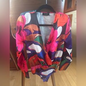 Zara satin blouse